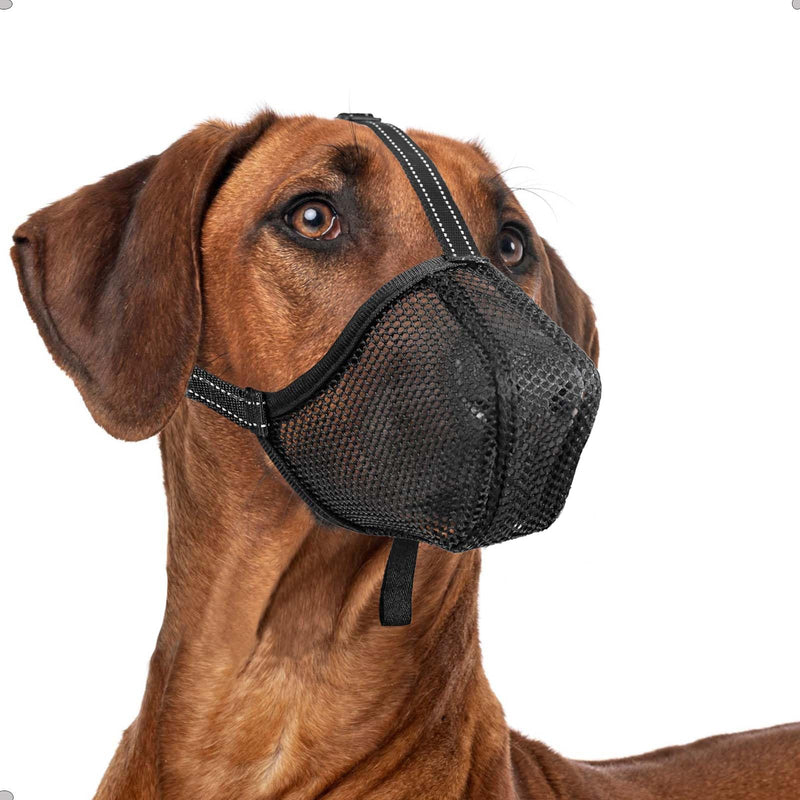 ILEPARK Muzzle for Dogs, Soft Mesh Muzzle for Puppies Small Medium Large Dogs, Muzzle Anti-Bite Anti-Chew (XL, Black) XL - BeesActive Australia