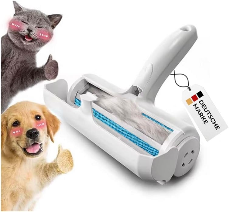 Fine2Designe lint roller, pet hair remover, lint roller for dog hair and cat hair, reusable, lint brush for pet hair, for sofa, bed, carpet, scratching post, white. - BeesActive Australia