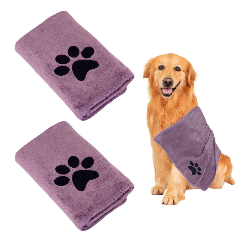 Sophisticate Dog Towel, Pack of 2 Extra Absorbent Dog Towels for Dogs and Cats, Microfiber Towels for Dogs and Cats, 100 x 50 cm Extra Absorbent Dog Towel for Cats, Cuddly Soft - BeesActive Australia
