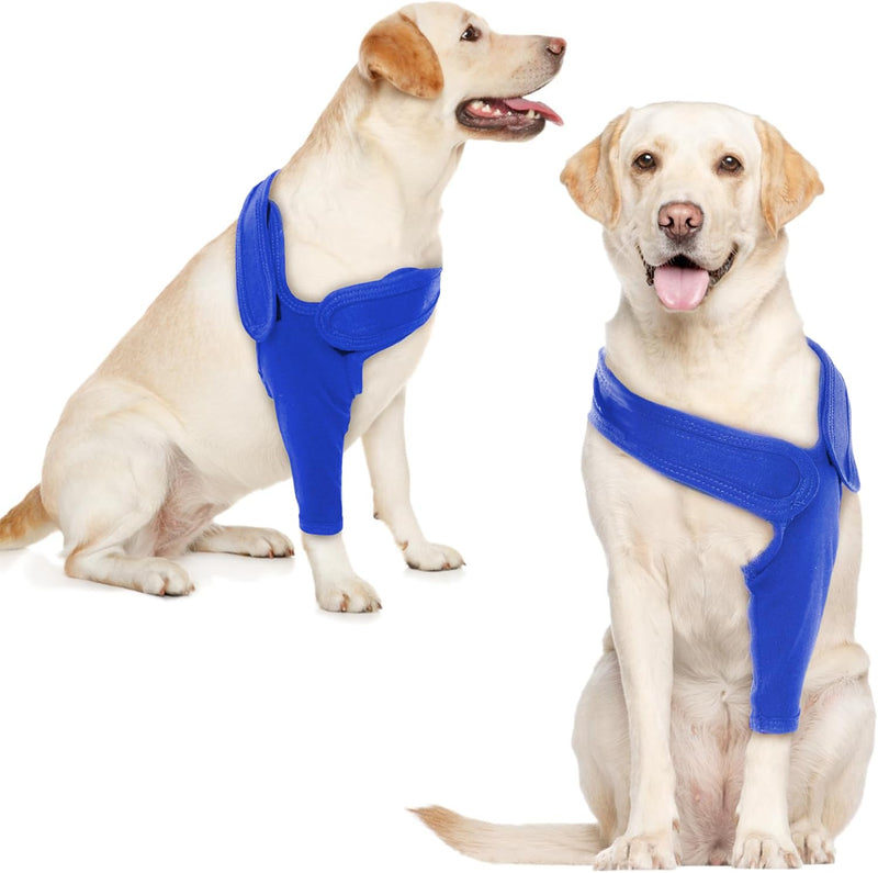 Recovery Sleeve Dog, Elbow Pads for Dogs, Elbow Brace Protector, Dog Surgery Recovery Sleeves Front Right Left Leg for Hot Spots, Wounds, Bandages, Anti Licking for Dogs, Blue L - BeesActive Australia
