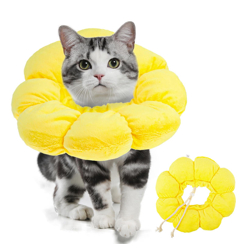 Neck brace cat, adjustable neck brace cat, leak protection cat sunflower cat collar, Elizabethan collar cat for cats after operations and injuries - BeesActive Australia