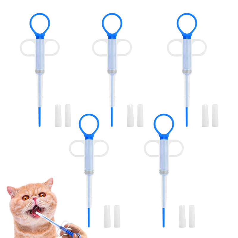 Zonoori Pack of 5 tablet dispensers for cats, cat food syringe, easy and safe administration of pet medication syringe - BeesActive Australia