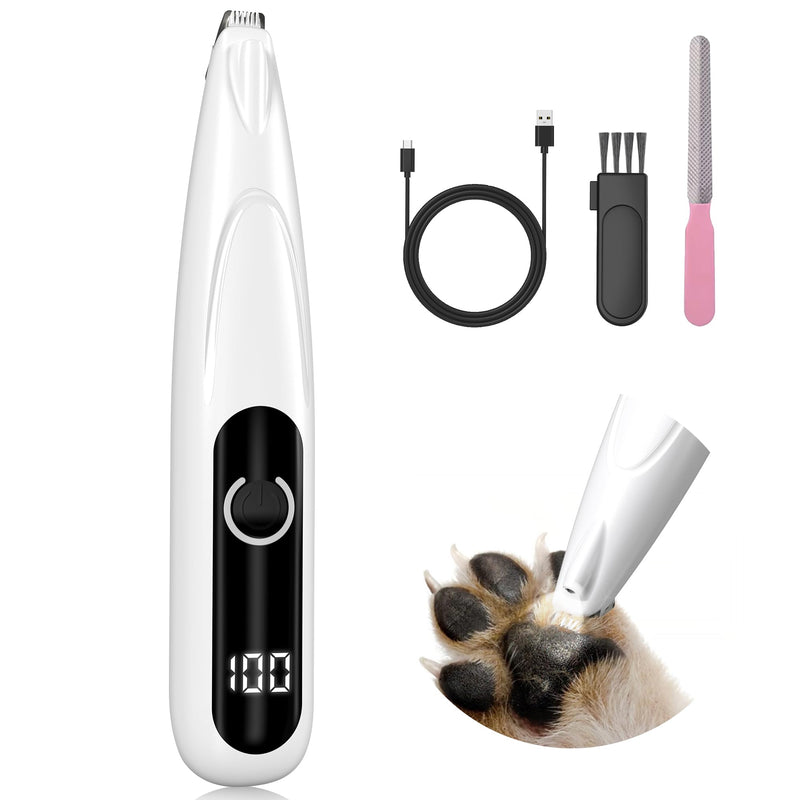 Yeerain Paw Trimmer for Dogs with LED Light, USB Rechargeable Dog Clipper Paw Trim Pro for Dogs and Cats, Quiet Dog Paw Trimmer for Paws, Eyes, Ears, Face, Body - BeesActive Australia