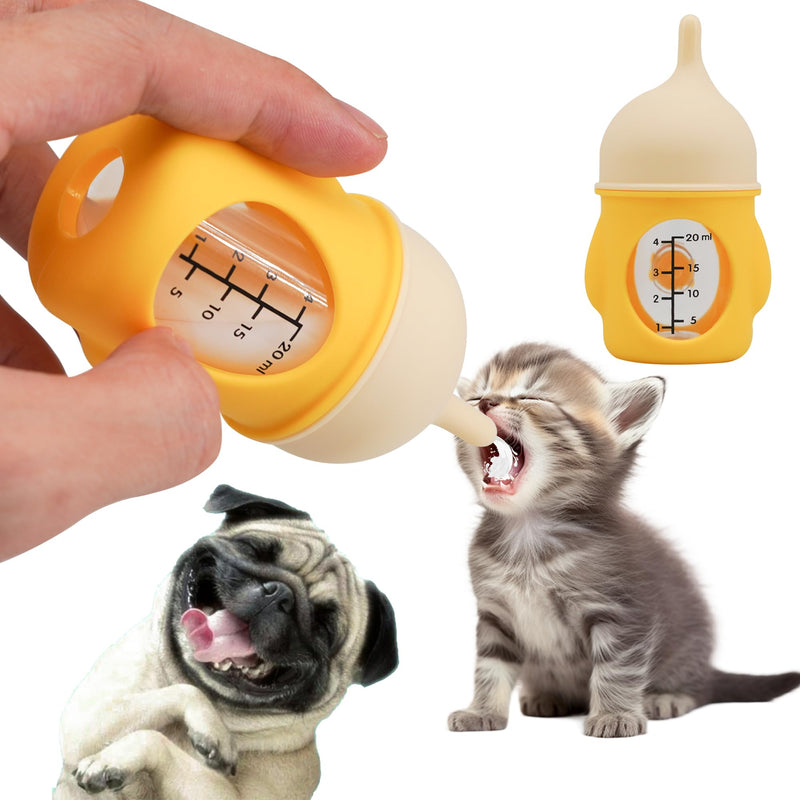 Auiremrti breeding bottle for cats, 20 ml silicone cat milk bottle, soft pet bottle for kittens and puppies, kitten accessories for feeding, colostrum bottle - BeesActive Australia