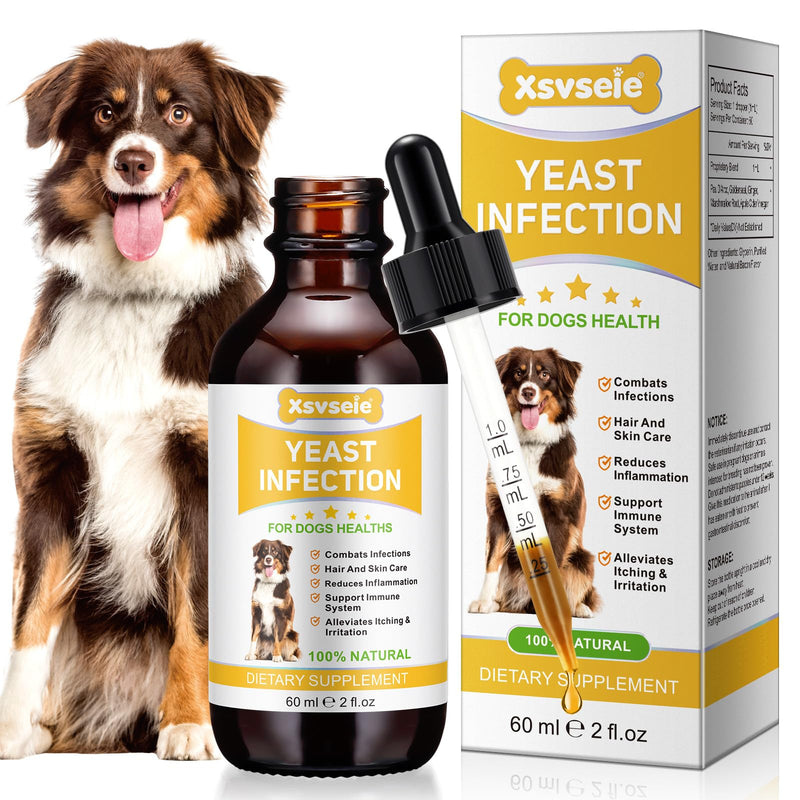 Natural yeast infection treatment for dogs, dog yeast infection treatment drops, for itchy dog skin relief, allergy relief, dog yeast ear infection treatment, inflammation relief - BeesActive Australia