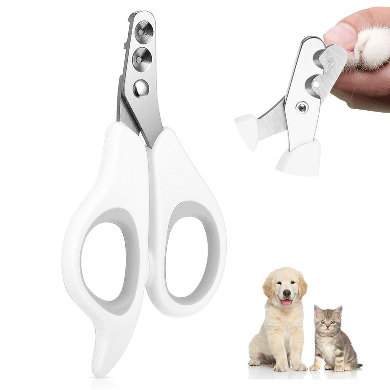 Cat claw scissors, stainless steel cat nail cutter, double hole cat nail scissors, fixable safety cat claw cutter, professional cat claw cutter, gray for dogs, cats, small animals, beginners - BeesActive Australia