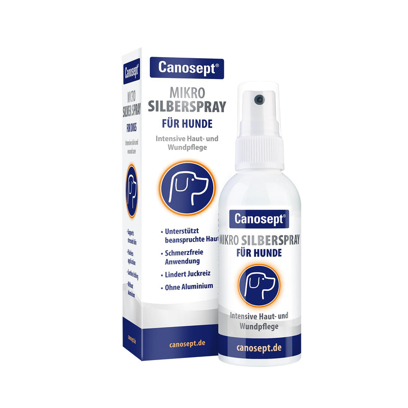 Canosept micro silver spray for dogs 75ml - silver spray for dogs against itching dogs - wound spray for dogs - pain-free for the dog - without aluminum and colloidal silver - moisturizes silver spray 75 ml - BeesActive Australia