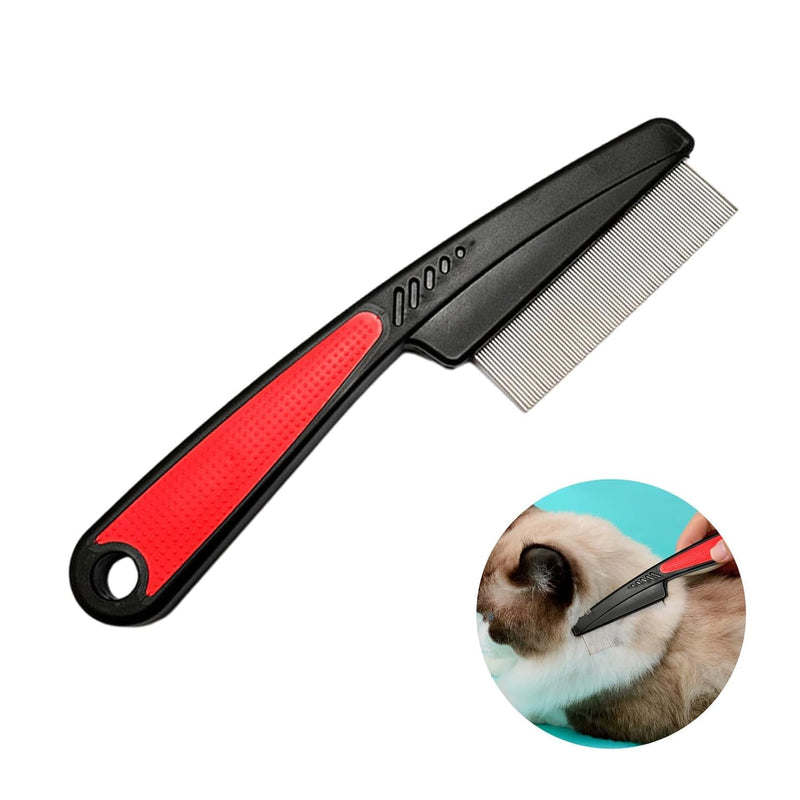 Flea Comb for Dogs & Cats, Stainless Steel Lice Comb, Fine Teeth Pet Comb, Professional Scalp Care Tool, Prongs for Gentle Grooming, for Adult Pet - BeesActive Australia
