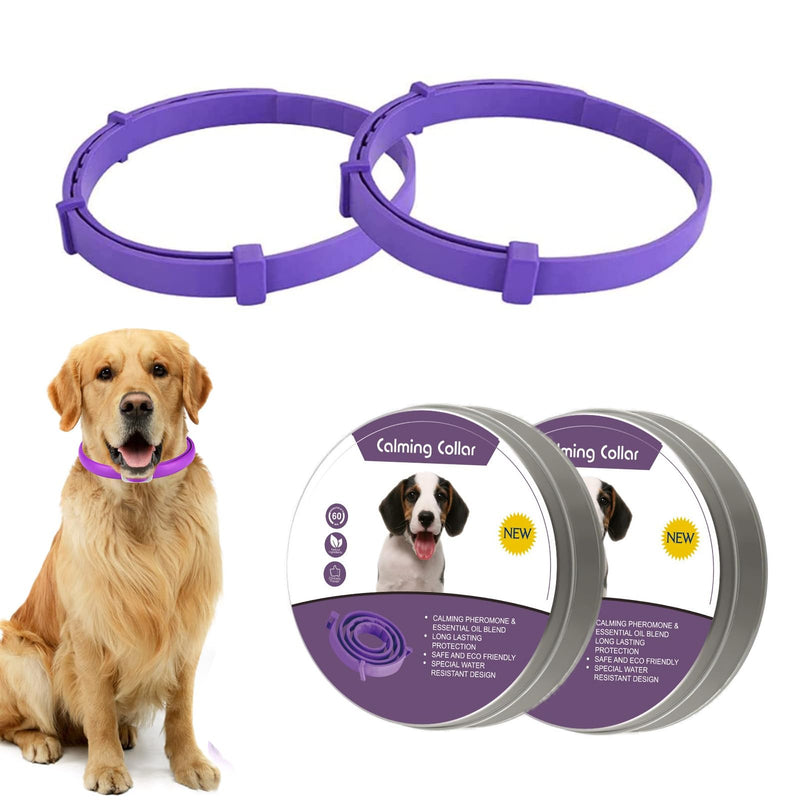 Fokroin 2 pack calming collar for dogs, anti-stress collar dog, adjustable calming collar for dogs, waterproof calming pheromone collar for dogs of all sizes - BeesActive Australia