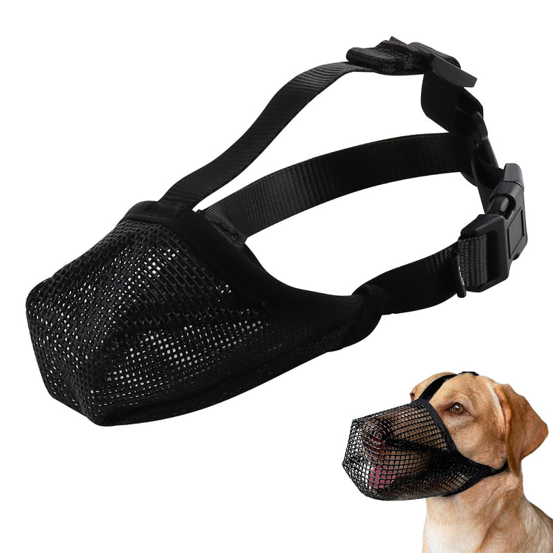 Breathable Mesh Muzzle, XS Muzzle for Pets, Soft Nylon Muzzle, Black Muzzle for Anti Biters, Muzzle with Adjustable Loop, Adjustable Muzzles for Puppies Outdoors - BeesActive Australia