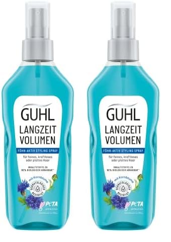 Guhl Föhn-Active Styling Spray - Contents: 150 ml - From the long-term volume series - Hair type: fine, weak or flat - Dermatologically confirmed (pack of 2) Jasmin 150 ml (pack of 2) - BeesActive Australia