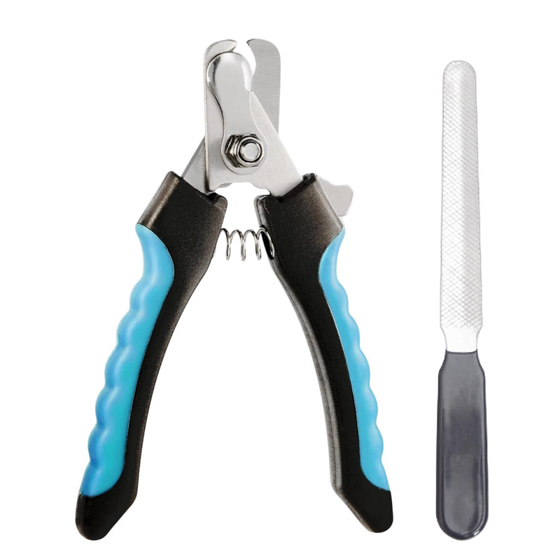 Claw Scissors for Dogs and Cats with Nail File Stainless Steel Claw Trimmer for Dogs Claw Care Cutter for Pets Nail Clippers Large with Safety Guard 6" Inch - BeesActive Australia