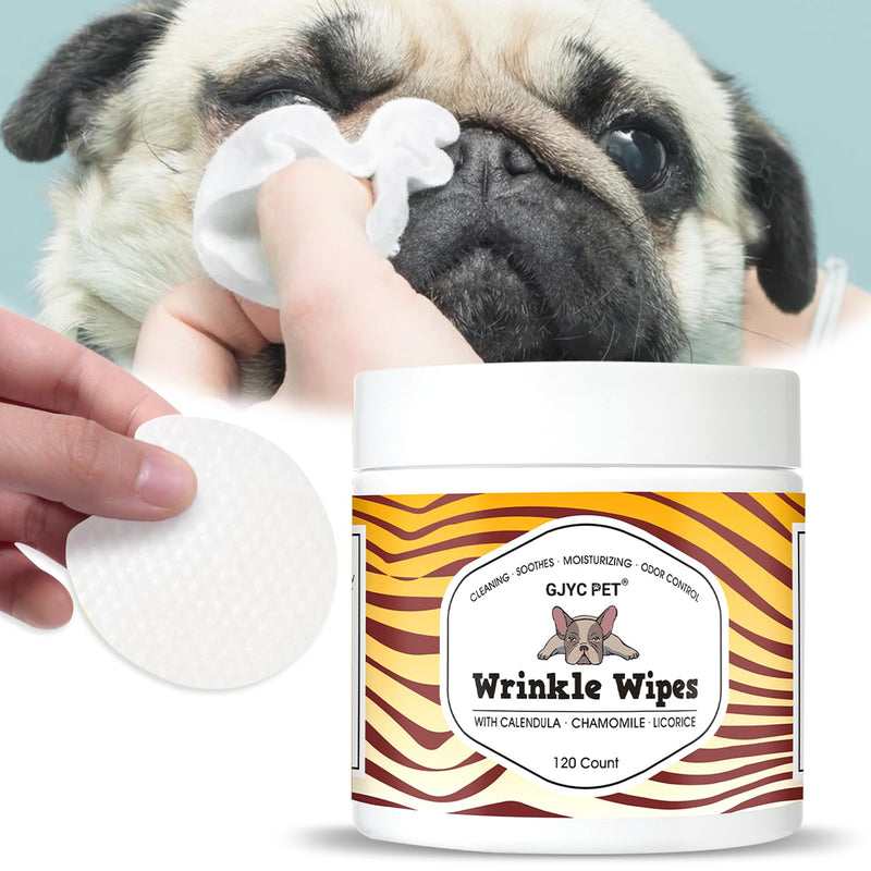 Skin Wrinkle Cleaning Wipes for Bulldogs and Pugs, Wrinkle Care for Dogs, Gentle and Soothing for Wrinkles, Skin Folds, Tear Stains, Tail Pockets and Paws A - BeesActive Australia