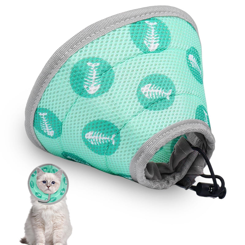 Cat Neck Brace, Soft Cat Neck Brace for Small Cats, Cat Neck Brace for After Injuries, Adjustable Neck Brace for Cats, Prevents Licking Wounds Cat Collar Green S - BeesActive Australia
