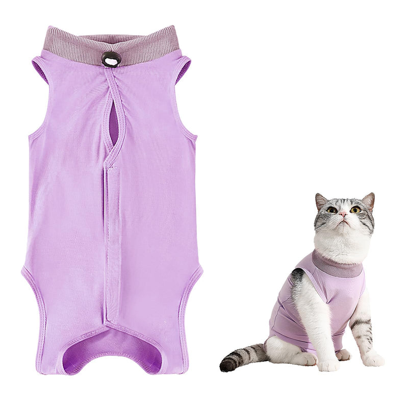 Cat Bodysuit After Surgery With Anti-Licking Recovery Suit Post-Op Protective Bodysuit Made of Cotton & Elastane Gentle Alternative to the Neck Collar | Medical protective suit for wound care 3 sizes (S-L) - BeesActive Australia