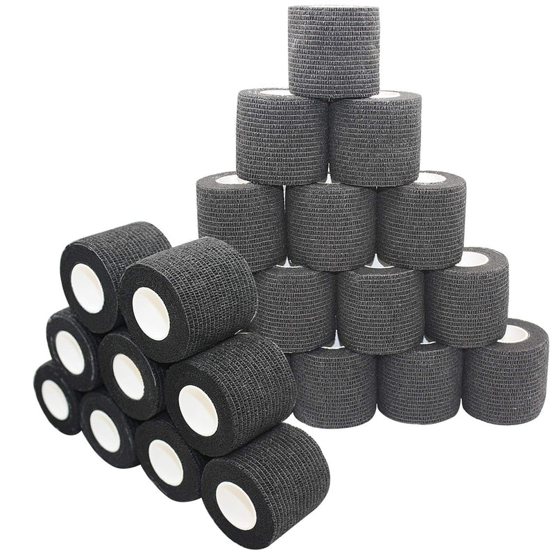 nilo self-adhesive bandage - 24 rolls 5cm x 4.5m / self-adhesive bandage for animals and people / breathable & elastic bandage / self-adhesive bandage (black) black - BeesActive Australia