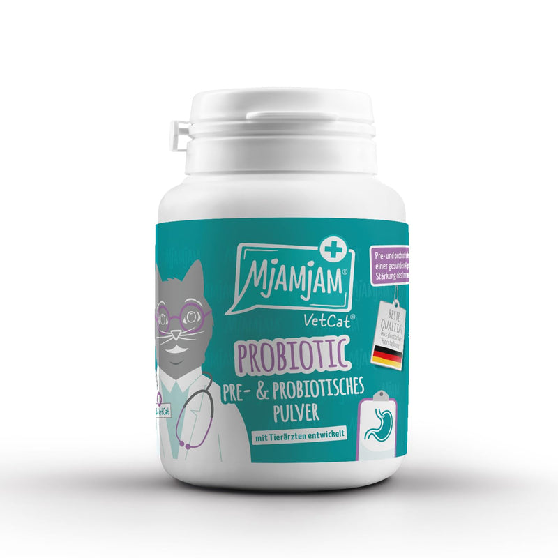 MjAMjAM VetCat - Probiotic - Pre- & Probiotic Powder, Pack of 1 (1x40g) Natural Pack of 1 (1 x 40g) - BeesActive Australia