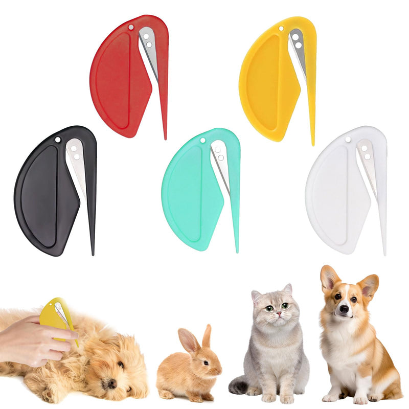 Pack of 5 detangling knives for cats, pet knot opener, pet knotting comb, knotting comb for cats and dogs, pet knotting comb, knotting comb for cats, detangling spray for cats, undercoat brush for cats, for dogs - BeesActive Australia