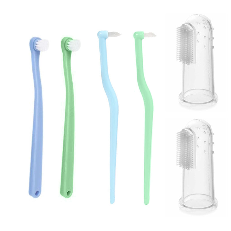 YANINEE 6 pieces soft silicone cat toothbrush set, nylon cat toothbrush, cat toothbrush - BeesActive Australia