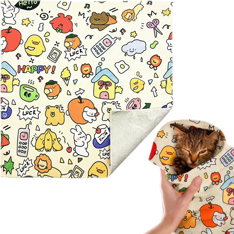 Zueyen cat care wrap, bite-proof cat care wrap, cat restraint for nail clipping, cat wrap, cat calming, self-adhesive blanket, cat blankets, kittens under 5 pounds (large). - BeesActive Australia