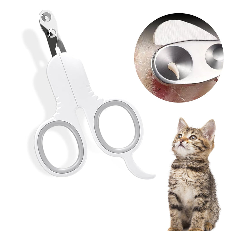 Cat claw scissors gray white, cat claw cutter, cat claw cutter, safety stainless steel, round hole cat nail scissors, cat claw scissors for beginners, easy to use, safe - BeesActive Australia