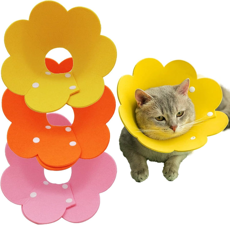 Amexo 3 pieces cat protective collar, soft neck collar, cat collar, anti-bite neck collar, cat protective collar for cats, puppies, M - BeesActive Australia