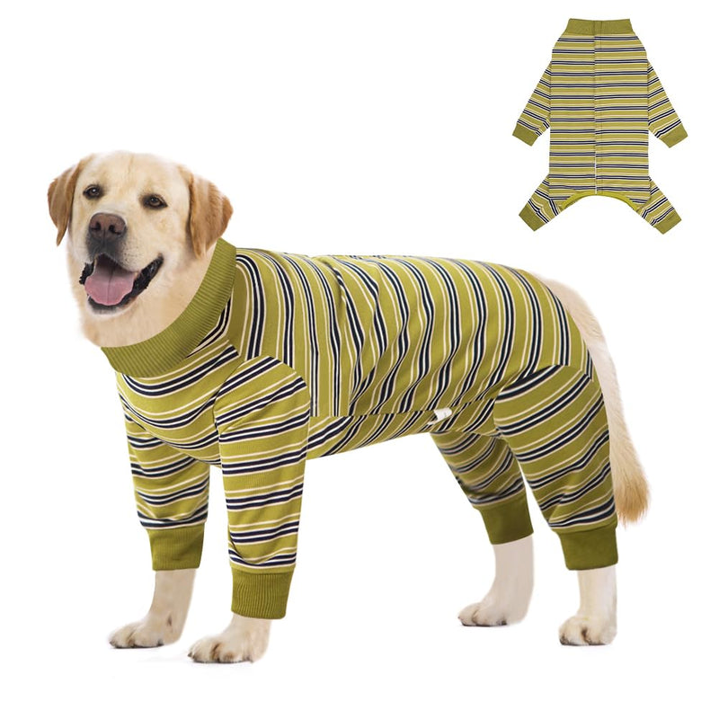 FEimaX dog bodysuit after surgery, dog bodysuit after castration female dog, wound protection suits dog after operations, long-sleeved recovery suit for small medium large dogs (mustard green, XXL) mustard green - BeesActive Australia