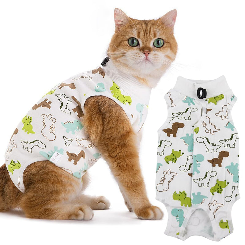 WeddHuis Cat Bodysuit After Surgery Cat Bodysuit for Surgery Castration Soft Cotton Cat Clothing Anti Licking Alternative to Neck Collar for Cats - BeesActive Australia