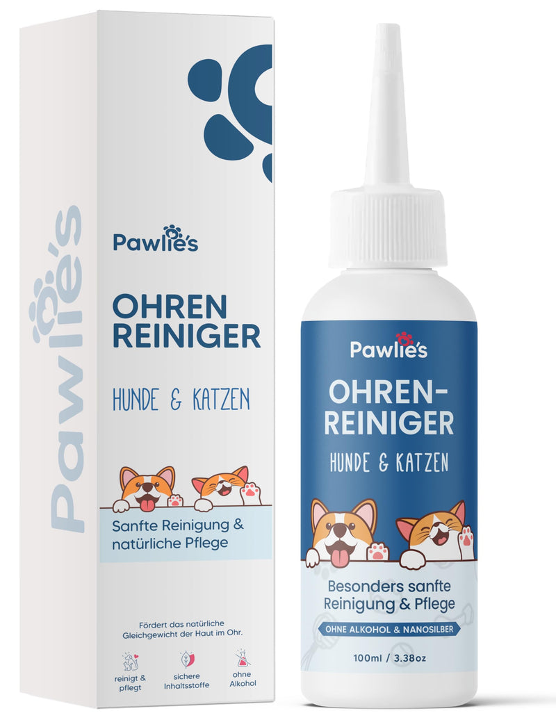 Pawlie's Ear Cleaner Dog - Natural Ear Cleaner for Dogs for Itching & Ear Infections Dog | Gentle Ear Care for Dogs, Ear Drops for Dogs | Ear care for dogs and cats - BeesActive Australia
