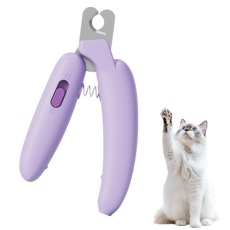 SNONESIY Cat Claw Trimmer Cat Claw Cutter Cat Nail Clippers with Nail File and Splash-Proof Protection Device Professional Pet Claw Scissors for Small Dogs Puppies Cats with File - BeesActive Australia