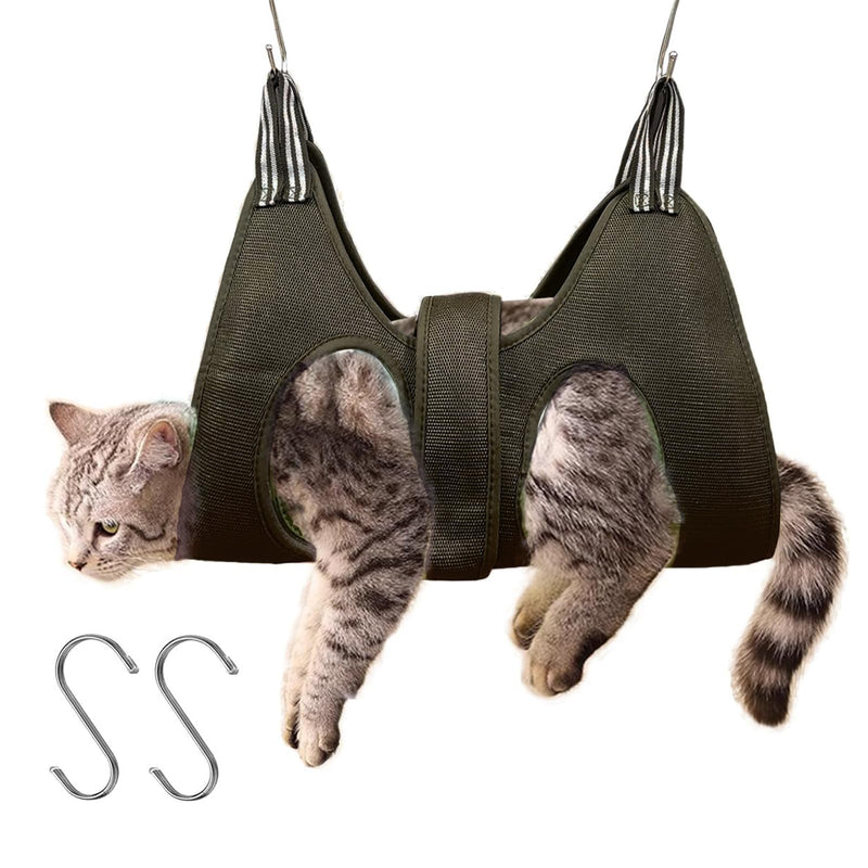 GIEEU Dog Grooming Hammock, Pet Hammock with Wide Strap, Dog Harness for Hanging Nails, Pet Grooming Sling for Dog and Cat (with 2 Hooks) - BeesActive Australia