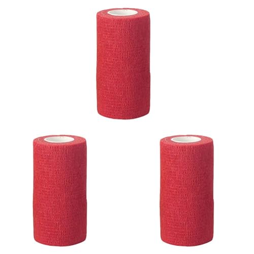 Kerbl EquiLastic self-adhesive bandage, red, 10cm wide (pack of 3) 0 (pack of 3) - BeesActive Australia