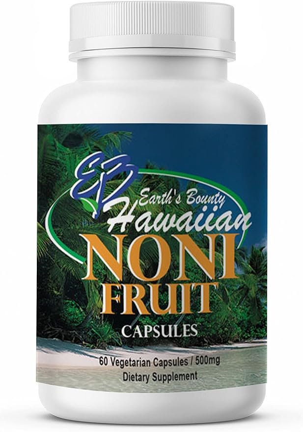 Earth's Bounty Noni Fruit, Hawaiian, 500 mg, 60 Vegetarian Capsules - BeesActive Australia