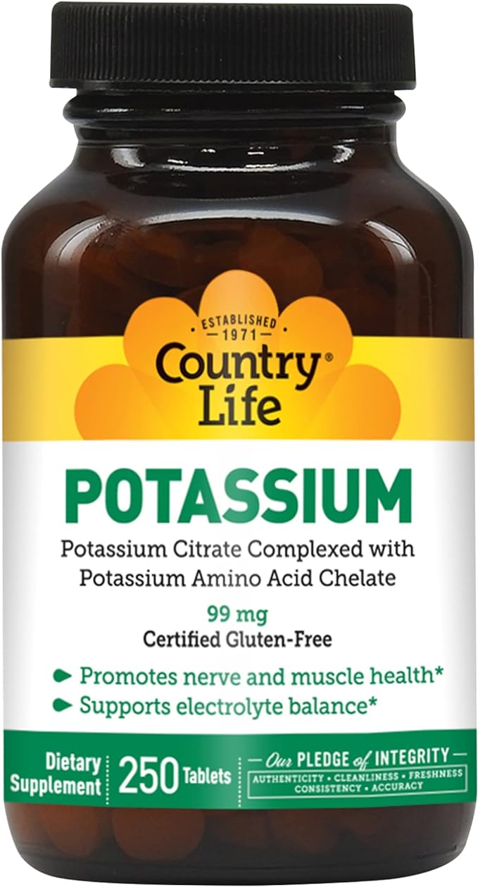 Country Life - Potassium 99 mg. 250 tablets - BeesActive Australia