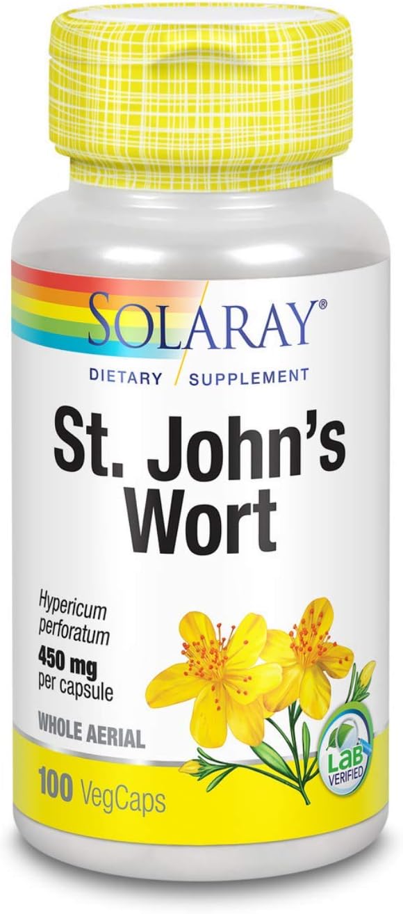 Solaray Organic St. John's Wort 450mg 100 Count - BeesActive Australia