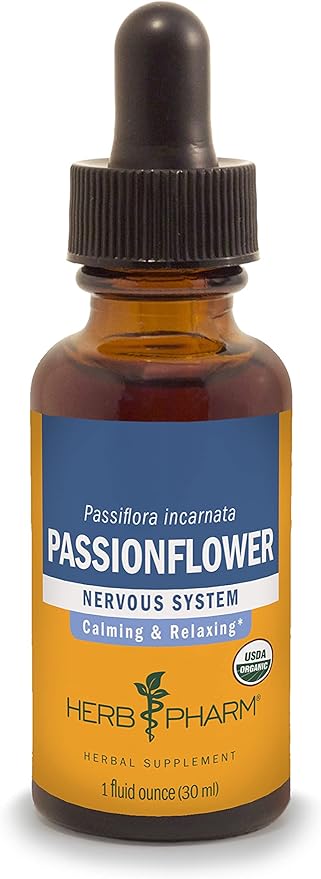 Herb Pharm Certified Organic Passionflower Extract for Mild and Occasional Anxiety - 1 Ounce by Herb Pharm - BeesActive Australia