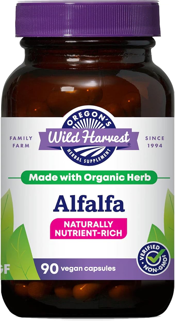 Oregon's Wild Harvest, Alfalfa, 90 Non-GMO Veggie Caps - BeesActive Australia