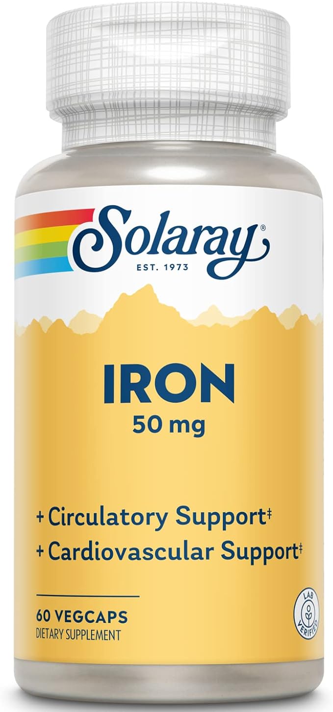 Solaray - Iron 50 mg. 60 capsules - BeesActive Australia