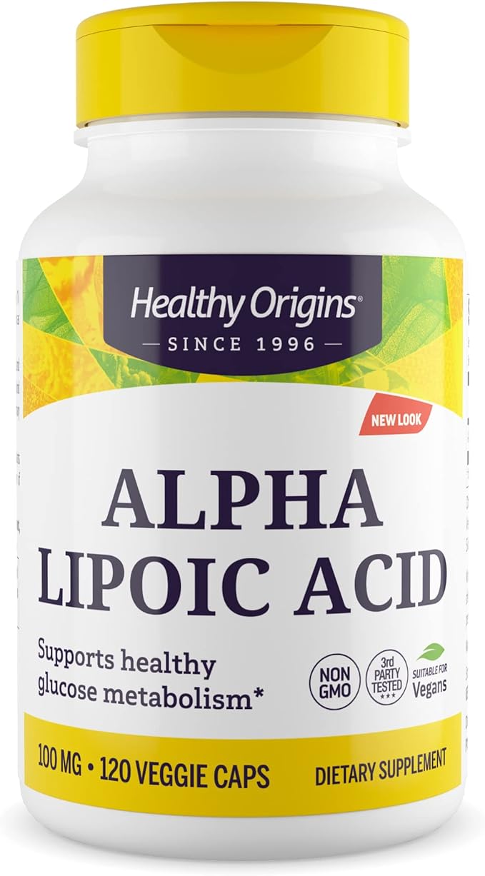 Directly shipped from overseas Healthy Origins Alpha Lipoic Acid, 120 Caps 100MG - BeesActive Australia