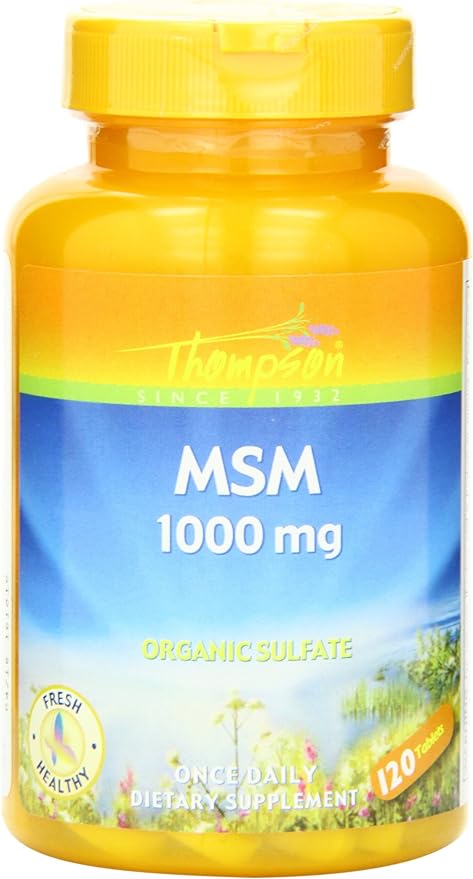 Overseas direct shipment Thompson Nutritional Products MSM, 120 Tabs 1000 MG - BeesActive Australia