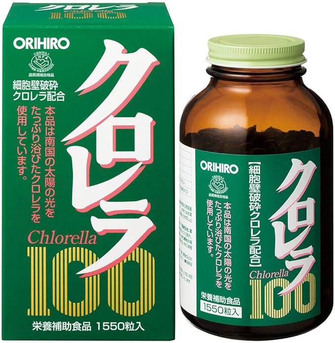 Orihiro Chlorella 100 (contains cell wall crushed chlorella) 1550 tablets - BeesActive Australia
