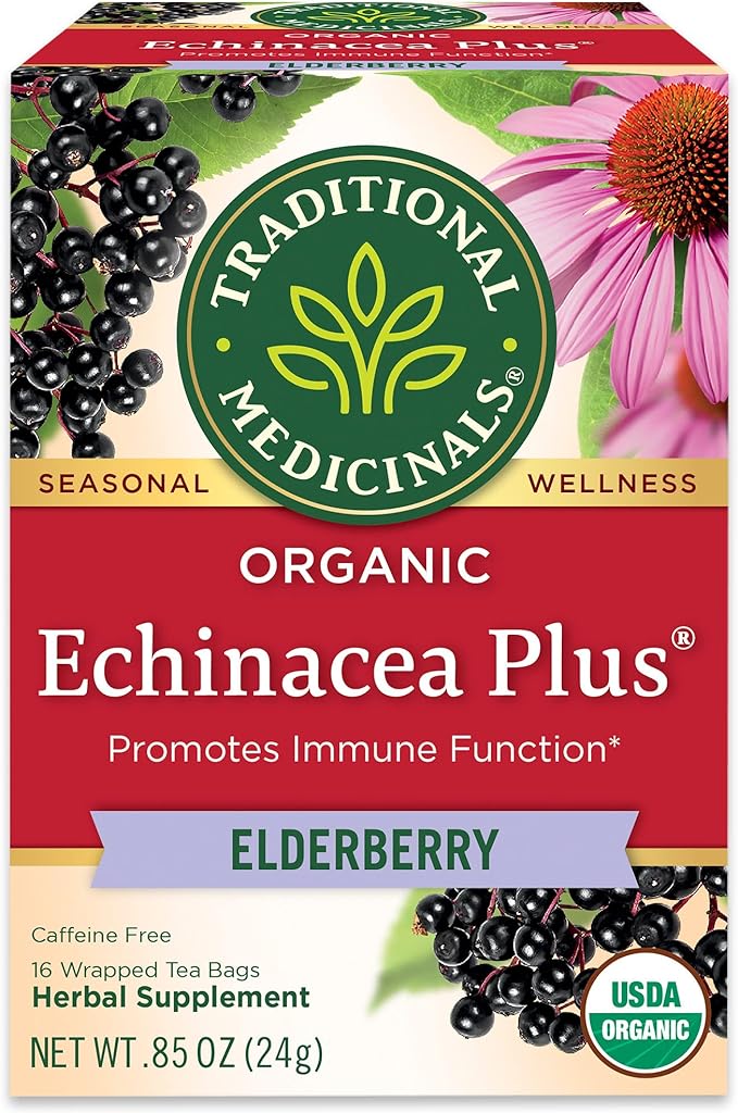 Traditional Medicinals Organic Echinacea Elder 16 Tea Bags - BeesActive Australia