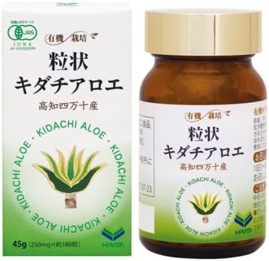 Shimanto River Basin Organic Granular Kidachia Aloe, 100% (Made in Japan), 180 Tablets [Organic JAS Certified Food] - BeesActive Australia