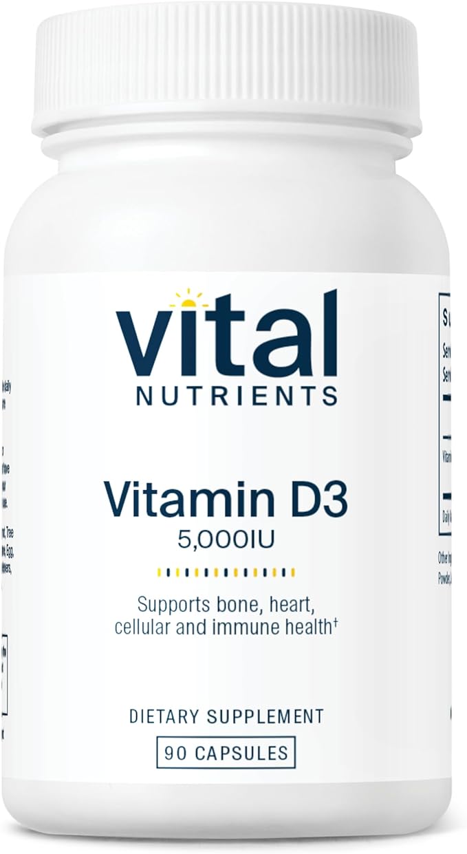 Vital Nutrients Vitamin D3 5000 iU 90 capsules (shipped directly from overseas) - BeesActive Australia