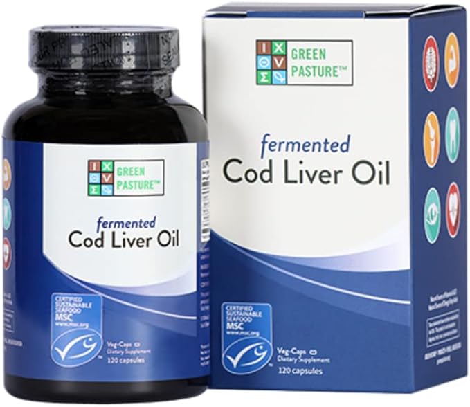 Green Pasture - Fermented Cod Liver Oil - 120 Capsules - BeesActive Australia