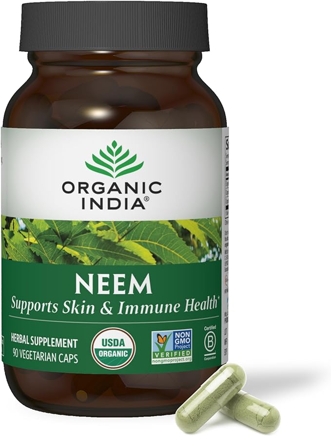 Organic India Neem - 90 Vegetarian Capsules - BeesActive Australia