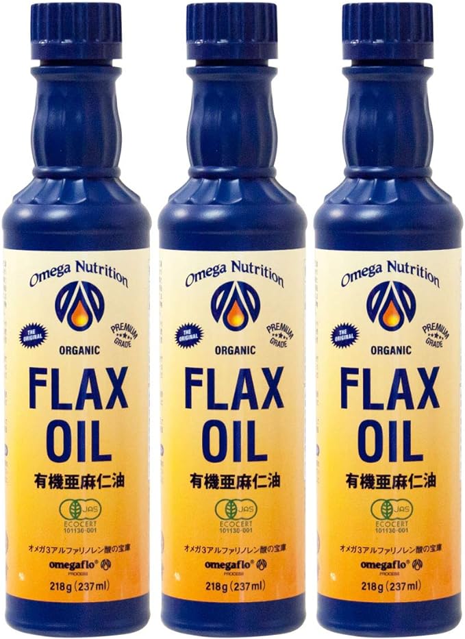 Omega Organic Linseed Oil (Flux Oil), 8.1 fl oz (237 ml) x 3 Bottles Set - BeesActive Australia
