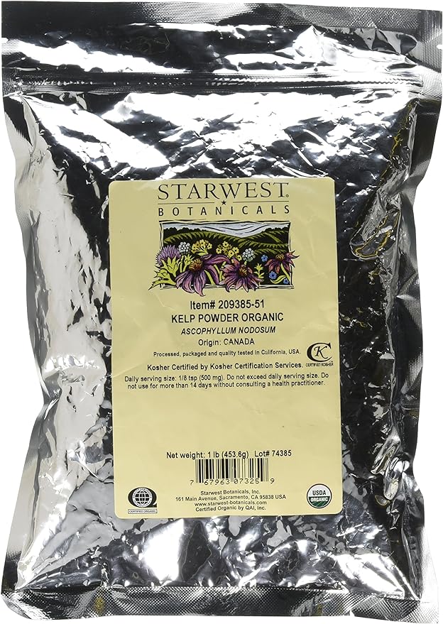 Organic Kelp Powder, 1 Lb by Starwest Botanicals - BeesActive Australia