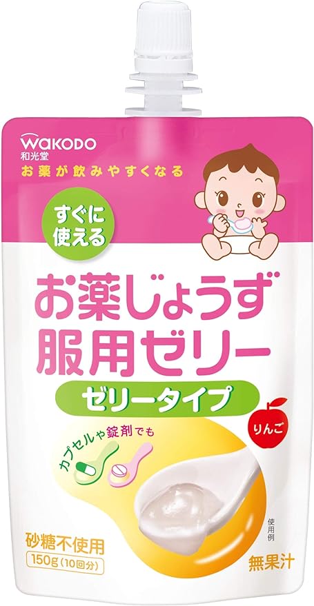 Wakodo Jelly for Medicinal Drink, Apples, 5.3 oz (150 g) x 6 Packs (From 7 Months) - BeesActive Australia