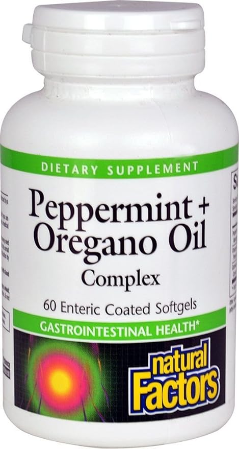 Natural Factors Peppermint Oregano Oil Complex 60 Soft Gel - BeesActive Australia